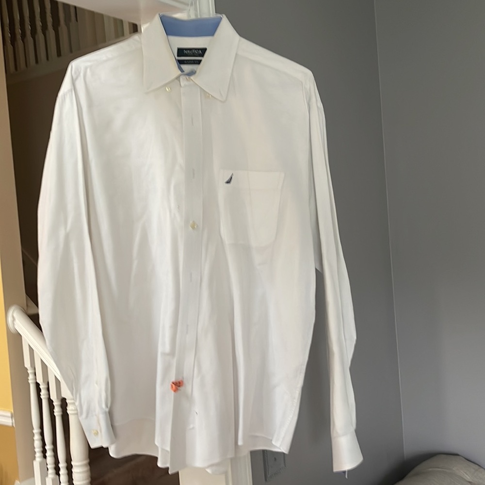 Nautica Classic Fit Long Sleeve Dress Shirt -16 34-35 | Color: White